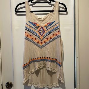 Southwest Print Lace Tank